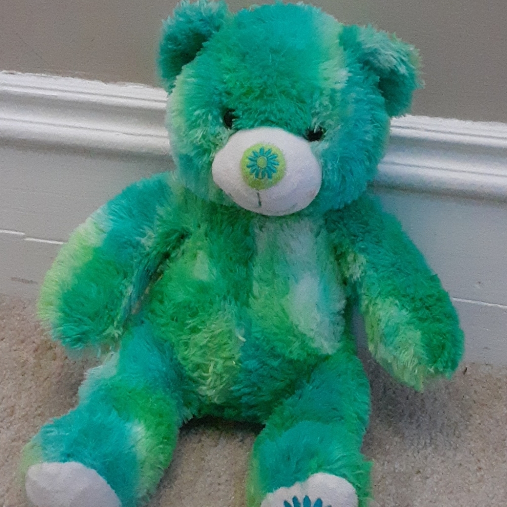 Blue and green build a bear bear